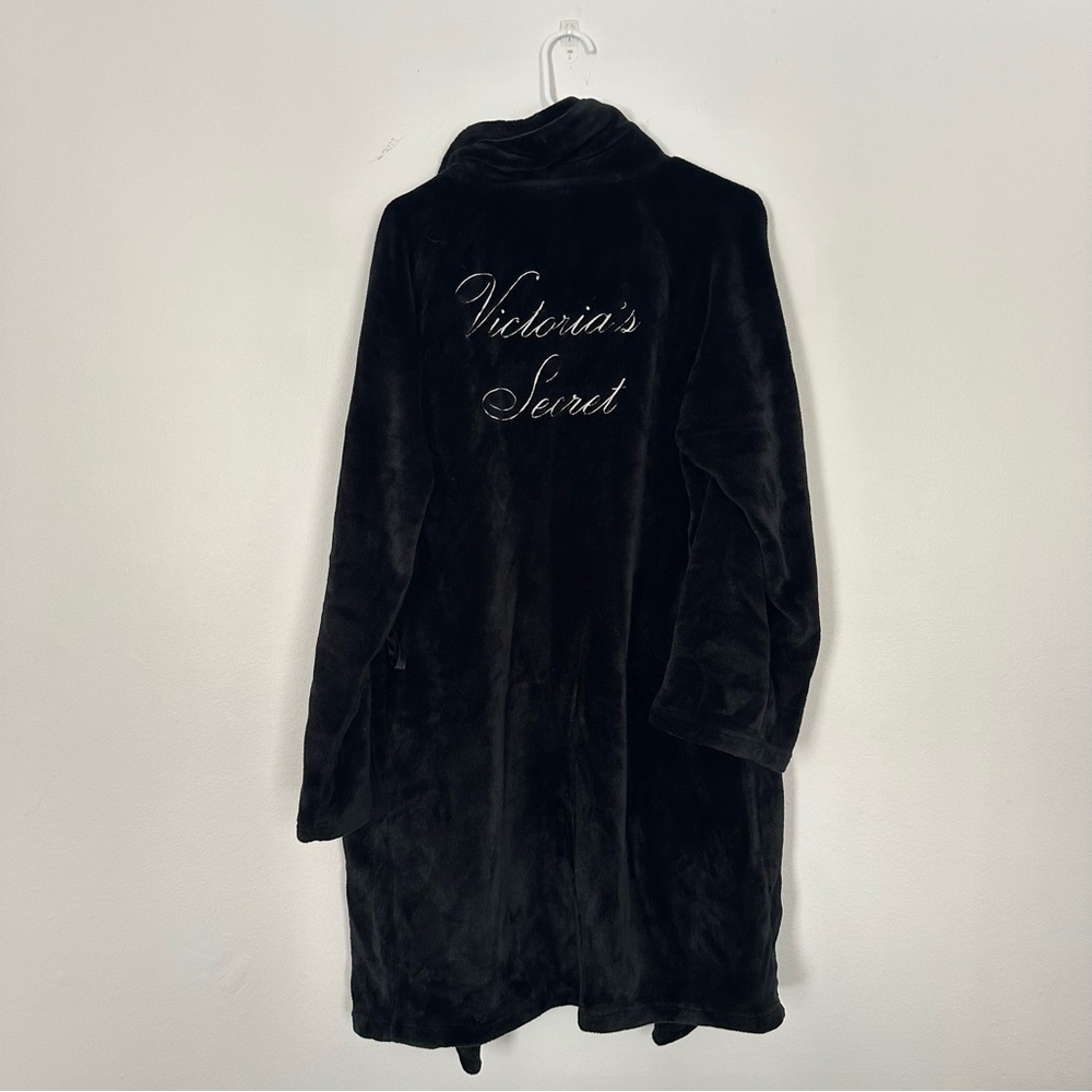 Victoria's Secret Black Plush Teddy Robe